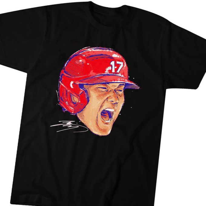 Shohei Ohtani 17 Los Angeles Angels Baseball Player Scream Signature T-Shirt Hoodie Gift For Men Women 2