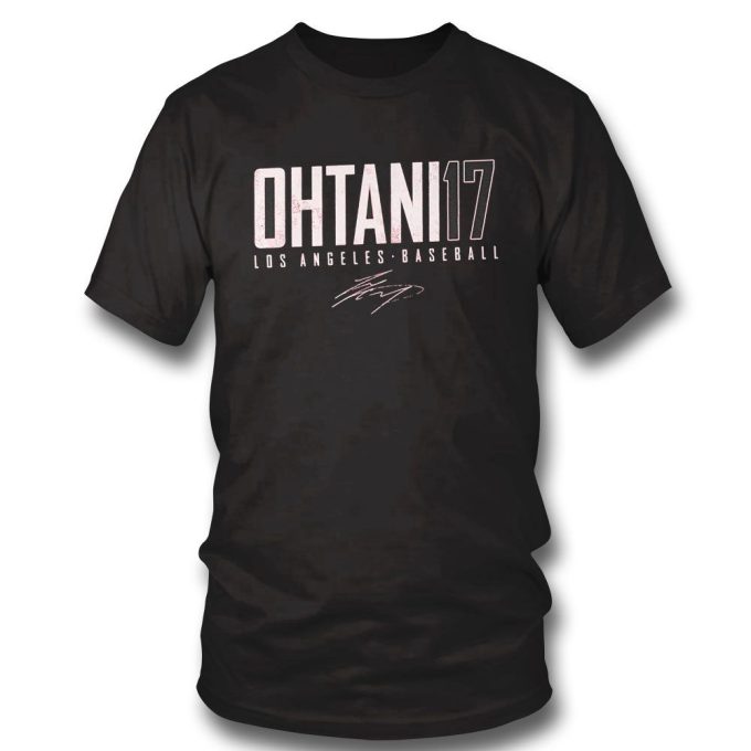 Shohei Ohtani Los Angeles Angels Baseball Ohtani 17 Signature T-Shirt Hoodie Gift For Men Women 3