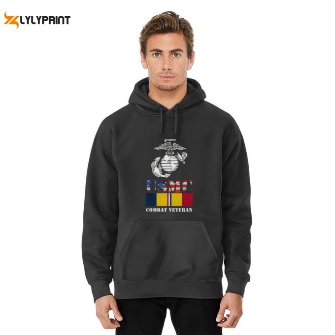 Show Your Patriotism With American Flag Combat Action Ribbon Ve Hoodies 1