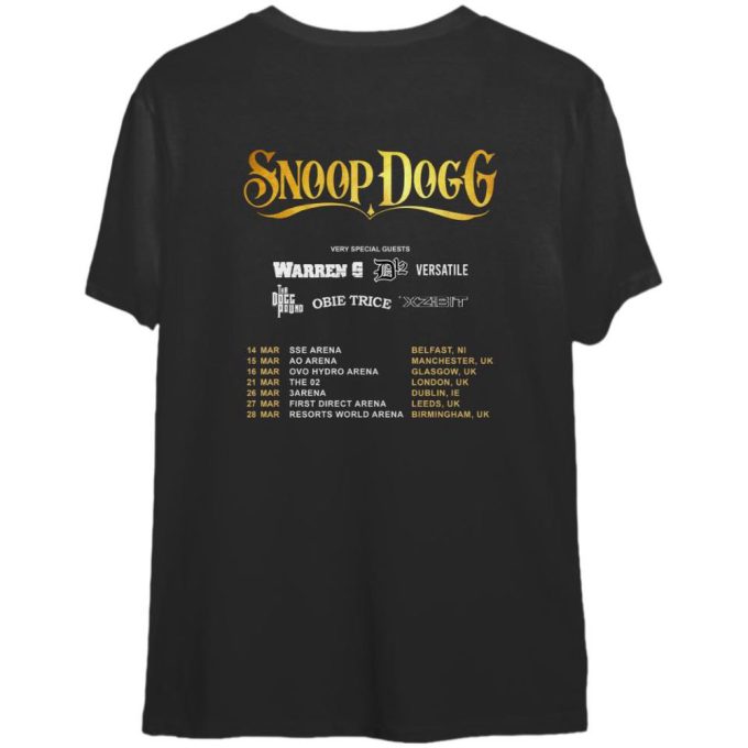 Snoop Dogg World Tour 2023 T-Shirt: Two Sides Shirt - Limited Edition 2