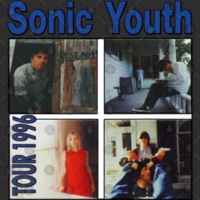 Sonnic Youth Uk Tour 1996 T-Shirt, Sonnic Youth Band T-Shirt, Sonnic Youth Tour '96 T-Shirt 2