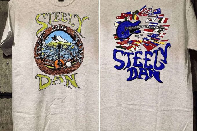 Steely Dan 1993 World Tour T-Shirt, Steely Dan Tour 93 Shirt 5