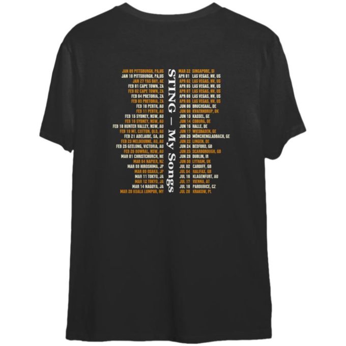 Sting My Song 2023 World Tour T-Shirt, Sting Tour 2023 Shirt 2