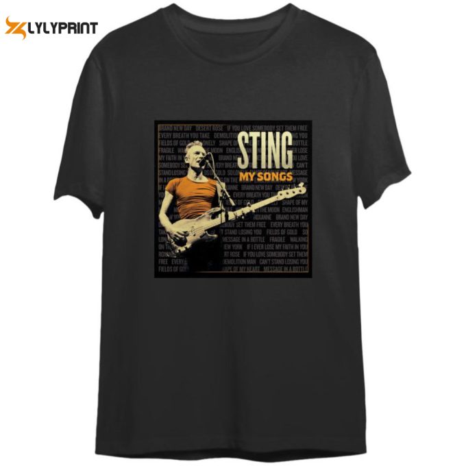 Sting My Songs 2023 World Tour T-Shirt, Sting Tour 2023 Double Sided Shirt 1