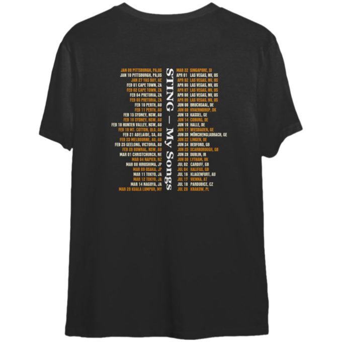 Sting My Songs Tour 2023 Shirt , Sting Music T-Shirt 2