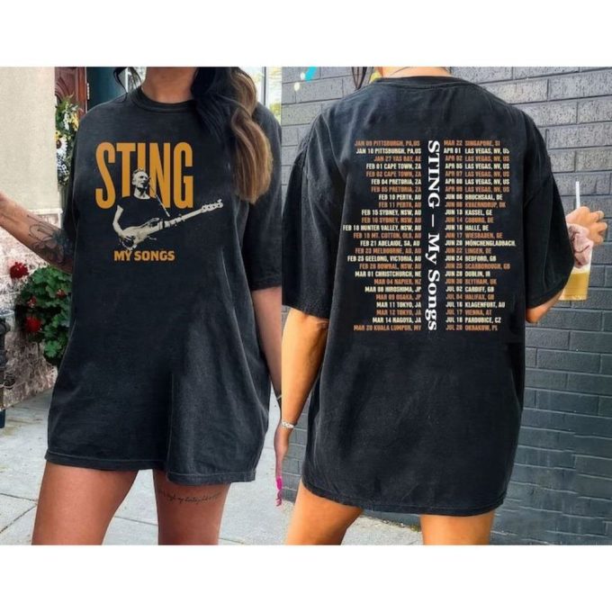 Sting My Songs Tour 2023 Shirt , Sting Music T-Shirt 5