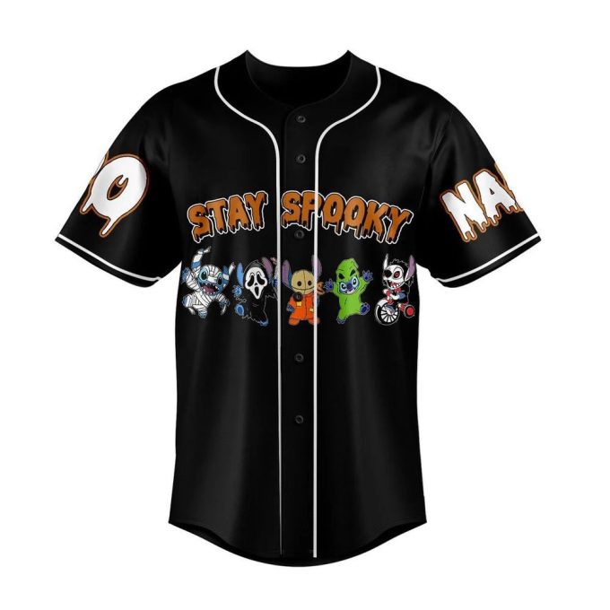 Stitch Ghost Halloween, Stitch Halloween Baseball Jersey For Men Women 2