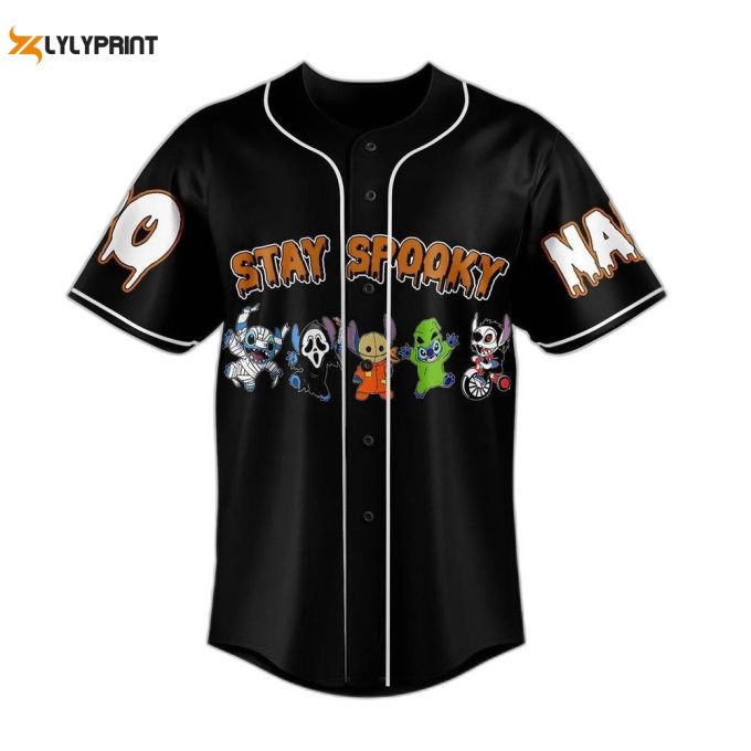 Stitch Ghost Halloween, Stitch Halloween Baseball Jersey For Men Women 1