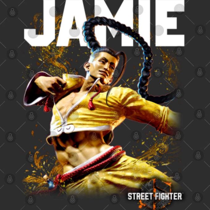 Street Fighter 6 Jamie Siu Men S T-Shirt - Drunken Fist Character Capcom Fighting Game 3