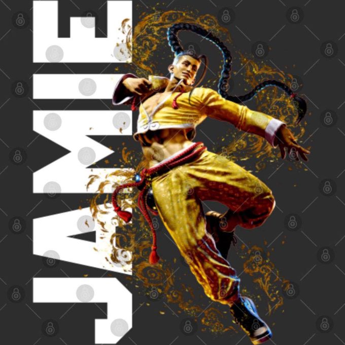 Street Fighter 6 Jamie Siu Men S T-Shirt - Drunken Fist Character Capcom Fighting Game 4