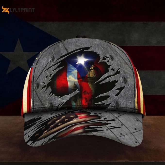 Stylish Boricua Puerto Rico Flag Cap - All Over Printed Design 1
