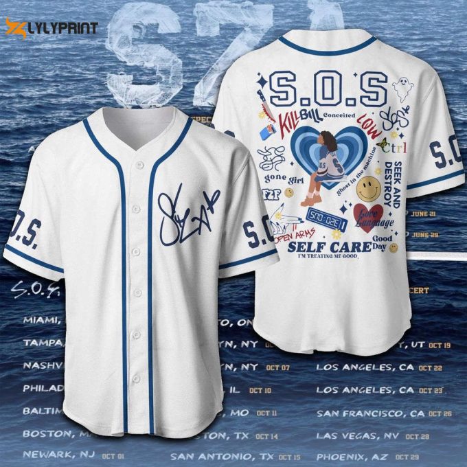 Sza Baseball Jersey For Men Women, Sza Good Day Jersey 1