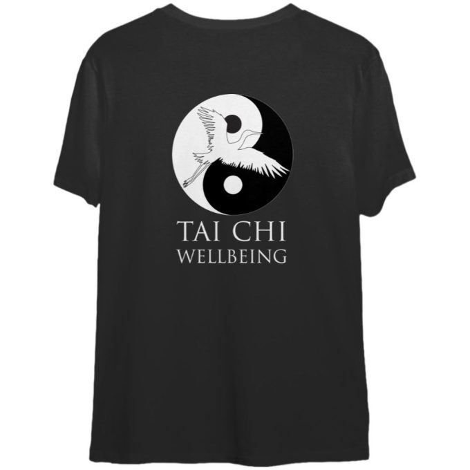 Tai Chi Wellbeing T-Shirt: Black &Amp; White Logo For Serene Style 2