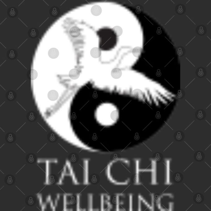 Tai Chi Wellbeing T-Shirt: Black &Amp; White Logo For Serene Style 4