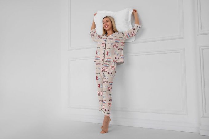 Taylor Pajamas Set - Taylor Red Pyjamas, Taylor'S Pajamas The Eras Tour Family Christmas Pajamas Set 2