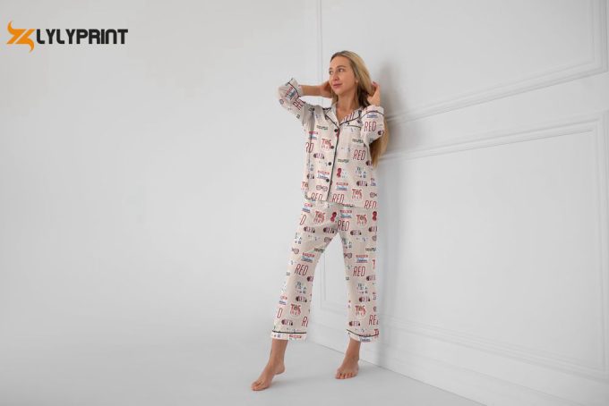 Taylor Pajamas Set - Taylor Red Pyjamas, Taylor'S Pajamas The Eras Tour Family Christmas Pajamas Set 1