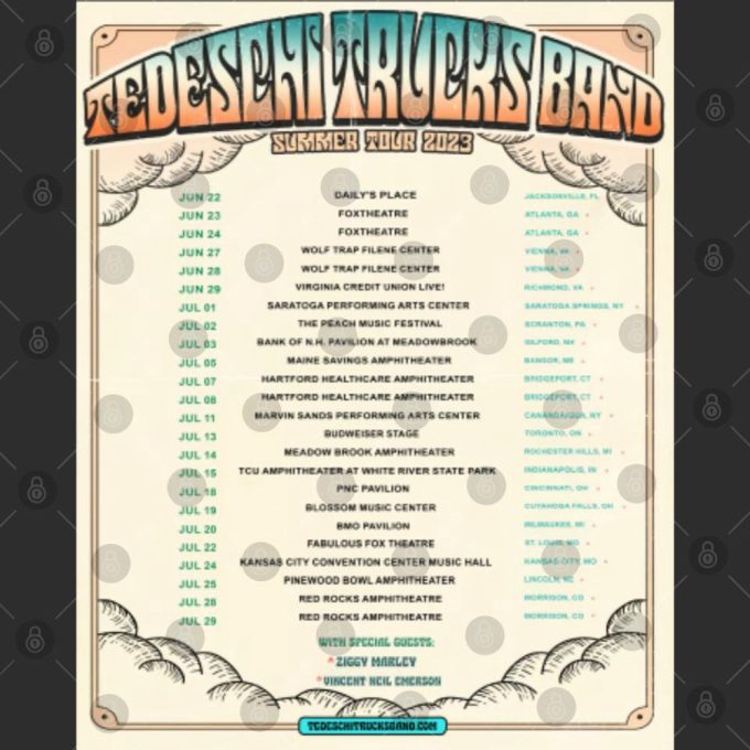 Teeschi Trucks Band Summer Tour 2023 Unisex T-Shirt: Get Your Concert Merch Now! 4