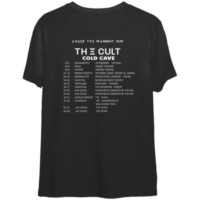 The Cult West Coast Fall Tour 2023 T-Shirt 2