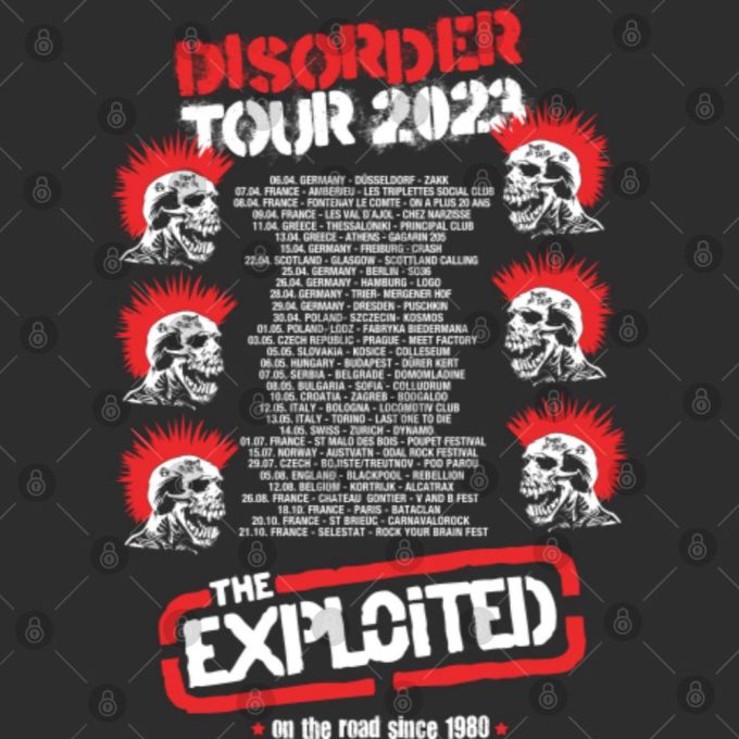 The Exploited Disorder Tour 2023 T-Shirt 4