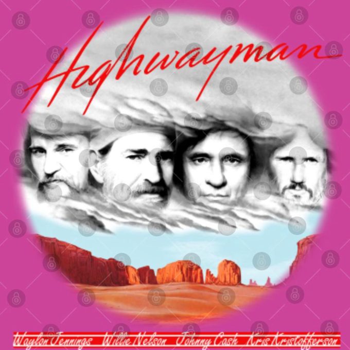 The Highwaymen 1990 Kick Off T-Shirt: Official Tour Merchandise 2