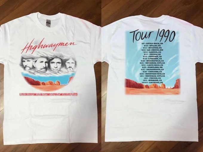 The Highwaymen 1990 Kick Off T-Shirt: Official Tour Merchandise 5