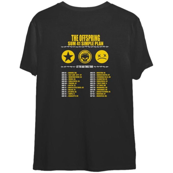 The Offspring Tour 2023 T-Shirt: Sum 41 Summer Plan Tour 2