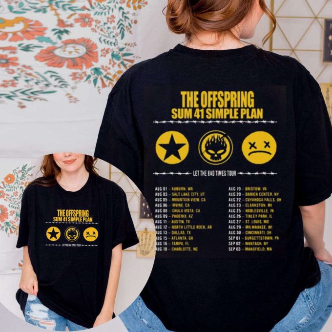 The Offspring Tour 2023 T-Shirt: Sum 41 Summer Plan Tour 4