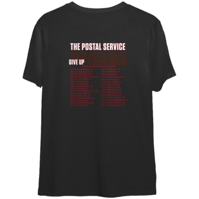 The Postal Service And Death Cab For Cutie World Music Tour 2023 T-Shirt 2