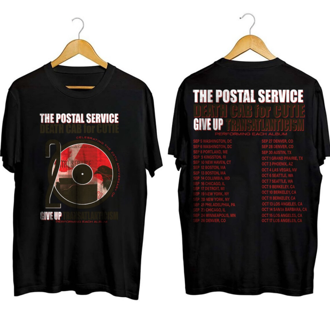 The Postal Service And Death Cab For Cutie World Music Tour 2023 T-Shirt 5