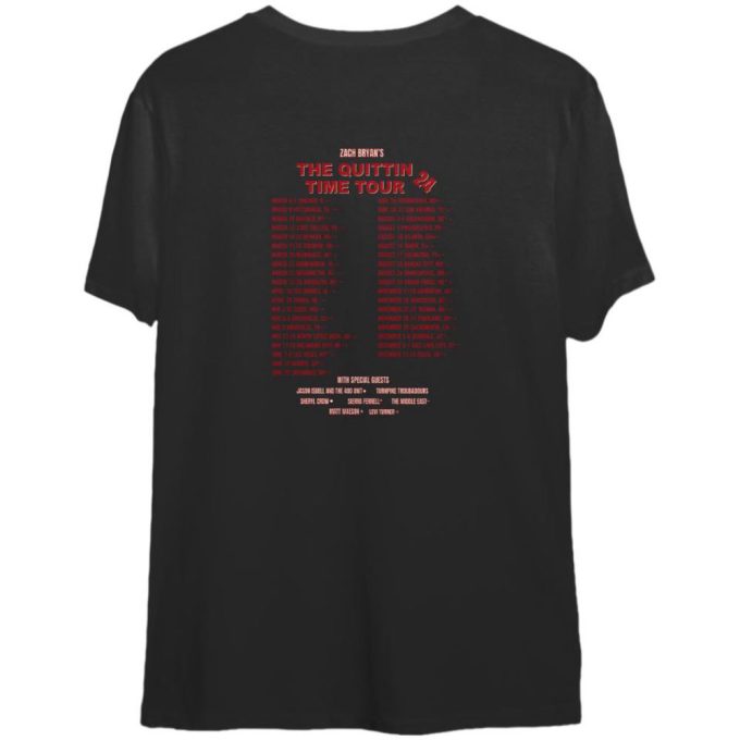 The Quittin Time Tour 2024 Shirt, Vintage Zach Bryan T Shirt 2