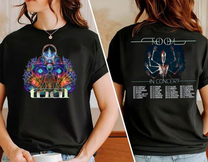 Official Tool World Tour 2023 Shirt: Rock Metal Black Band Tee For Tool Fans 5