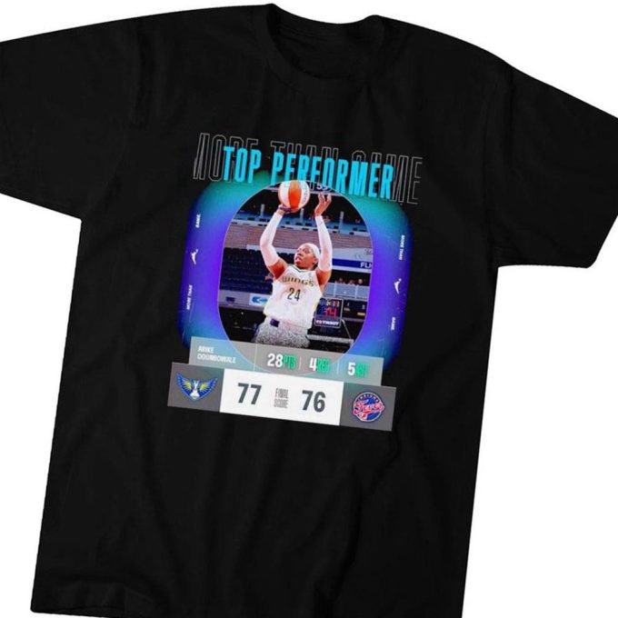 Top Performer Dallas Wings 77 Final Score 76 Indiana Fever T-Shirt Ladies Tee For Men And Women Gift For Men And Women 2