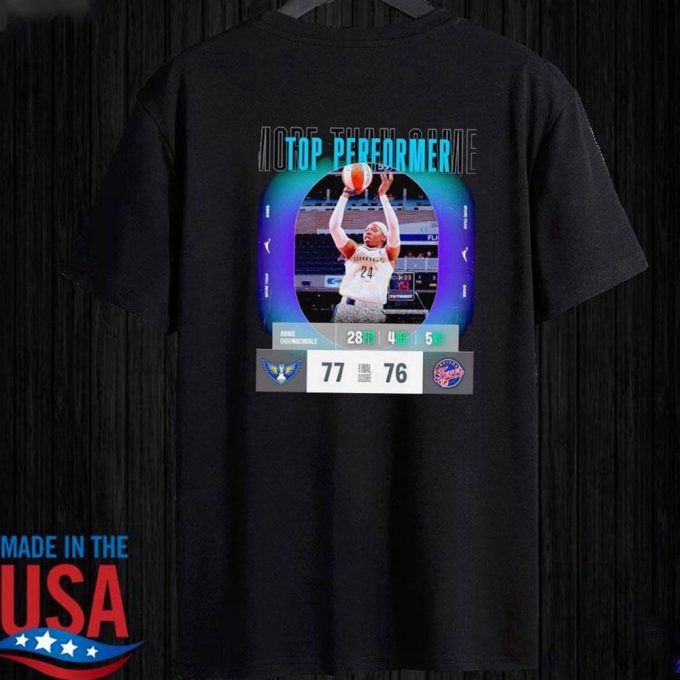 Top Performer Dallas Wings 77 Final Score 76 Indiana Fever T-Shirt Ladies Tee For Men And Women Gift For Men And Women 3