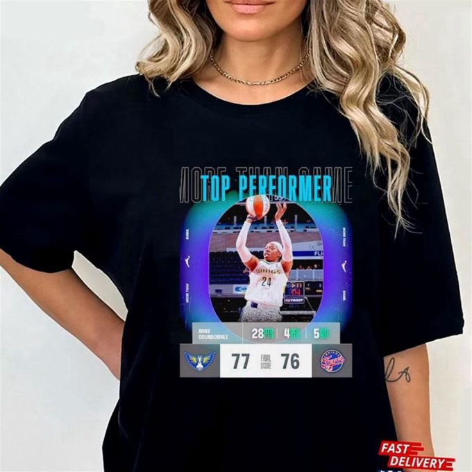 Top Performer Dallas Wings 77 Final Score 76 Indiana Fever T-Shirt Ladies Tee For Men And Women Gift For Men And Women 5