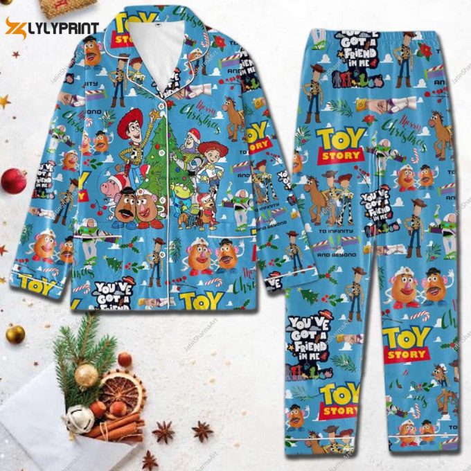 Toy Story Christmas Pajamas Set, Toy Story Women Pajama, Toy Story Pyjamas 1