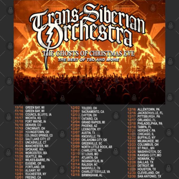 Trans-Siberian Orchestra Band Double Sided T Shirts 4