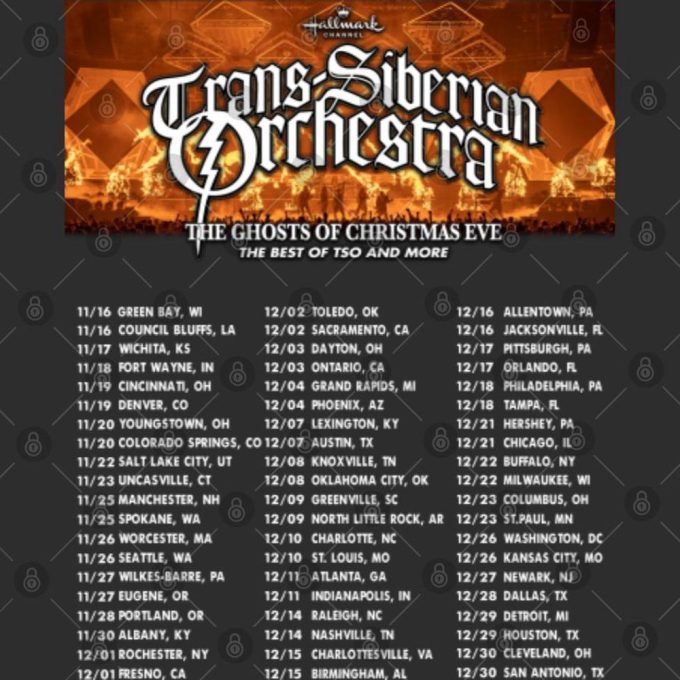 Trans-Siberian Orchestra The Ghost Of Christmas Eve Winter Tour T-Shirt 4