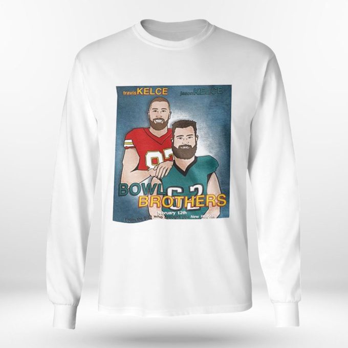 Travis Kelce Vs Jason Kelce 2023 Bowl Brothers T-Shirt Longsleeve Gift For Men Women 5