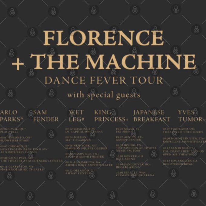 Official Florence And The Machine 2022 Tour T-Shirt - Double-Sided Design 4