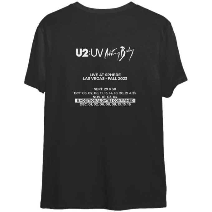 U2 Band Tour 2023 T-Shirt Baby Live At Sphere U2 Band Shirt 2