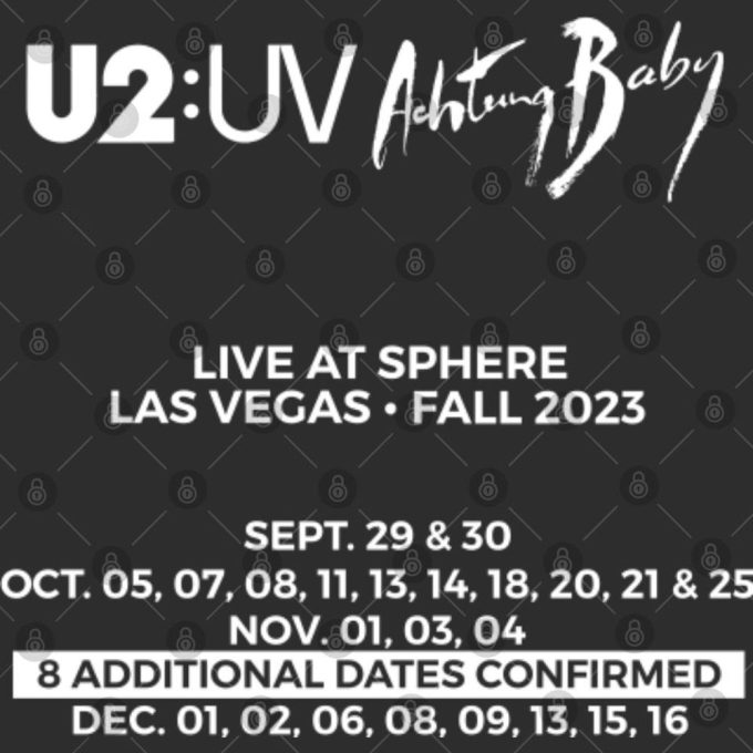 U2 Band Tour 2023 T-Shirt Baby Live At Sphere U2 Band Shirt 4