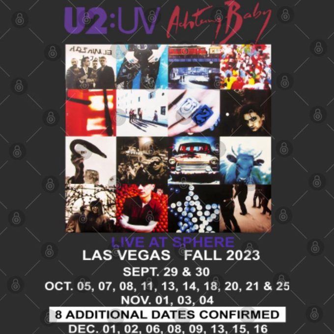 U2 Sphere 2023 Tour T-Shirt Ultraviolet Vegas Las Shirt 4
