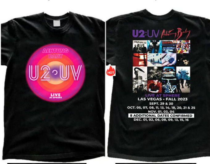 U2 Sphere 2023 Tour T-Shirt Ultraviolet Vegas Las Shirt 5