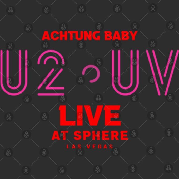 U2 Sphere 2023 Tour Vegas Las Ultraviolet T-Shirt Uv Logo Tee Live Fans Shirt 3