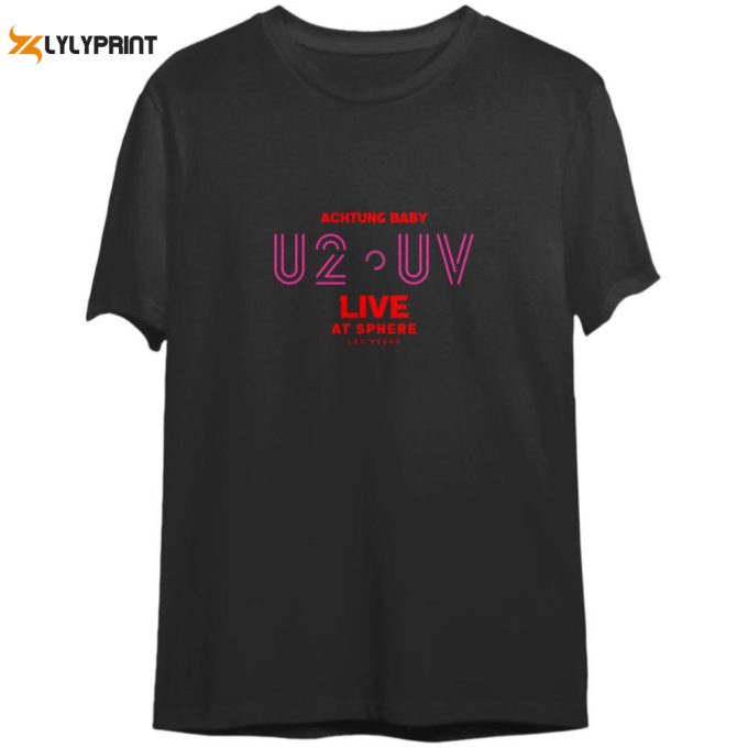 U2 Sphere 2023 Tour Vegas Las Ultraviolet T-Shirt Uv Logo Tee Live Fans Shirt 1