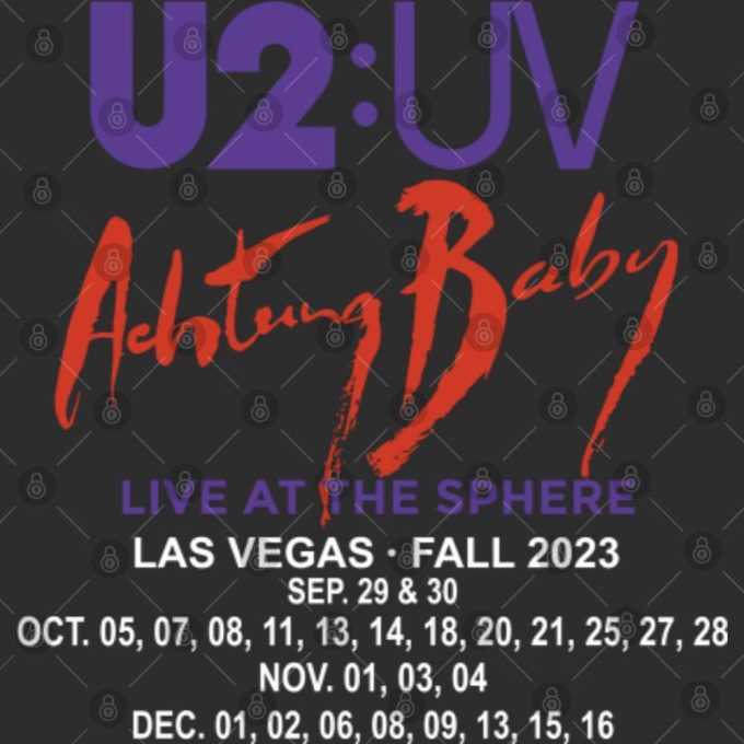 U2:Uv Achtung Baby Live 2023 Concert Shirt - Exclusive Collectible Merch 3