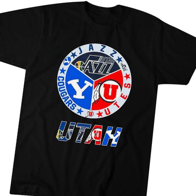 Utah Jazz Utes And Cougars Sports Teams T-Shirt Hoodie Gift For Men And Women 2