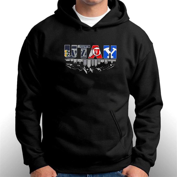Utah Skyline Sports Teams T-Shirt Hoodie Gift For Men And Women 4