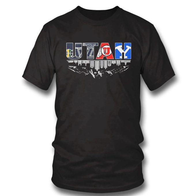Utah Skyline Sports Teams T-Shirt Hoodie Gift For Men And Women 5
