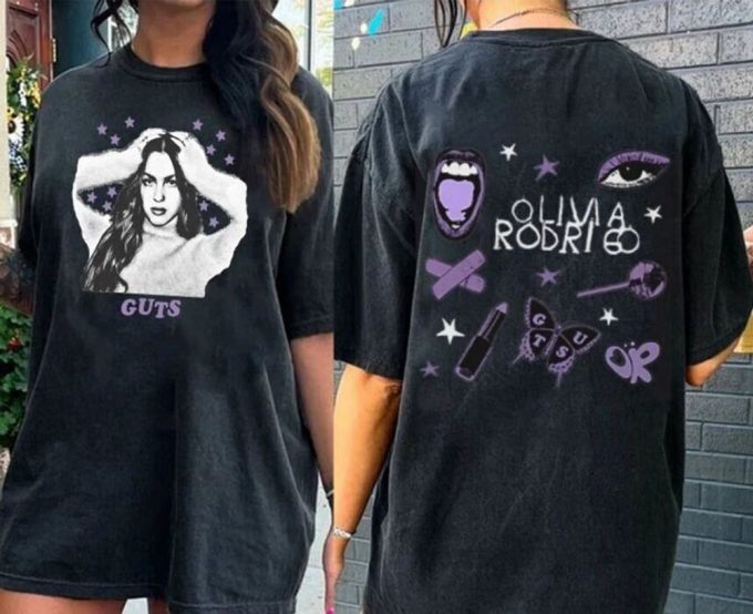 Vampire Olivia Rodrigo Shirt, Olivia New Album Guts Shirt, Guts Olivia Track List Shirt, Olivia Rodrigo Album Guts Tee 5